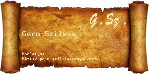 Gern Szilvia névjegykártya