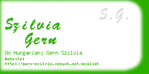 szilvia gern business card